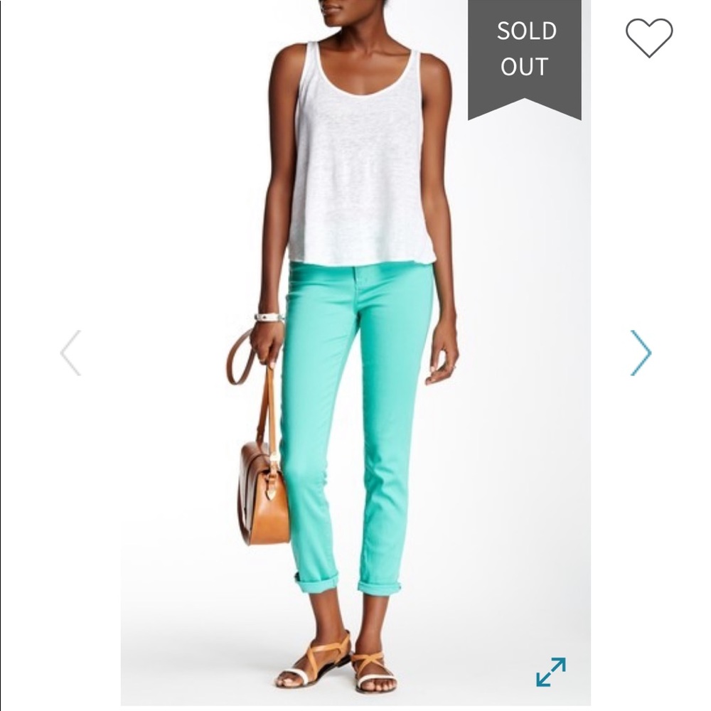 Tractr Hi-Rise Ankle Crop Jeans